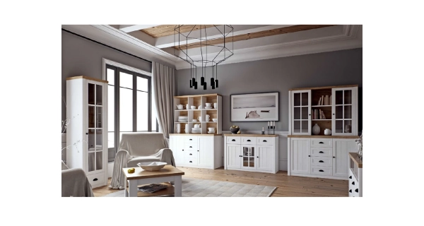 MISAEL regál 1, borovice andersen/dub lefkas