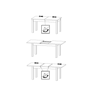 MISAEL rozkládací jídelní stůl, borovice andersen/dub lefkas