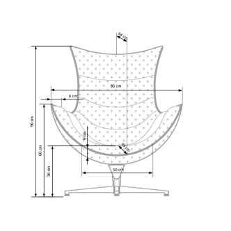 Moderní křeslo LALANDE, černá