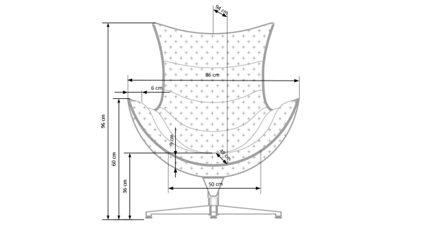Moderní křeslo LALANDE, tmavě hnědá
