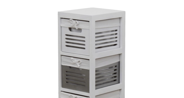 MOLE 3, komoda, bílá/bílá+šedá