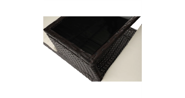 MONTEK, 2-sed se stolkem a polštáři, hnědá/krémová