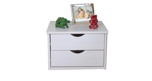 Multifunkční dvoulůžko WRIGHTSON 160x200 cm, masiv borovice/bílý lak