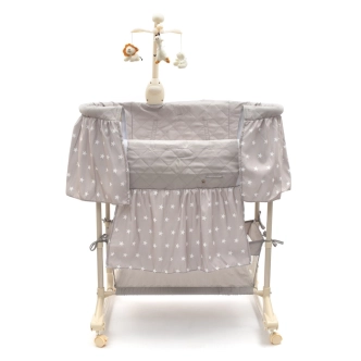 Multifunkční kolébka/postýlka pro miminko HONNA, šedá DOPRODEJ