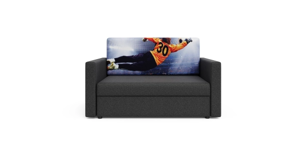 Multifunkční pohovka AZUL HEVEN 120, brankář/tmavě šedá