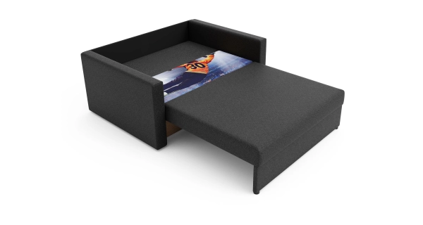 Multifunkční pohovka AZUL HEVEN 120, brankář/tmavě šedá