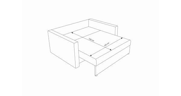 Multifunkční pohovka AZUL HEVEN 120, kůň/hnědá