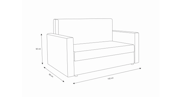 Multifunkční pohovka AZUL HEVEN 120, most/černá