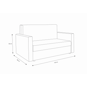 Multifunkční pohovka AZUL HEVEN 120, rostliny/tmavě šedá