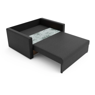 Multifunkční pohovka AZUL HEVEN 120, rostliny/tmavě šedá