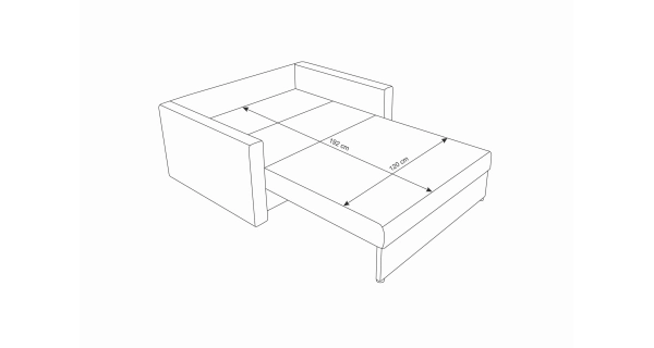 Multifunkční pohovka AZUL HEVEN 120, tmavě šedá/světle šedá