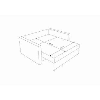 Multifunkční pohovka AZUL HEVEN 120, zebra/černá