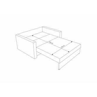 Multifunkční pohovka AZUL HEVEN 120, zebra/černá