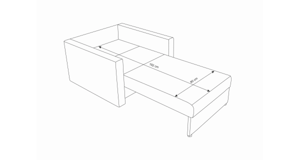 Multifunkční pohovka AZUL HEVEN 80, hnědá/béžová
