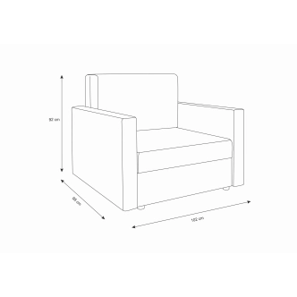 Multifunkční pohovka AZUL HEVEN 80, tmavě šedá/černá