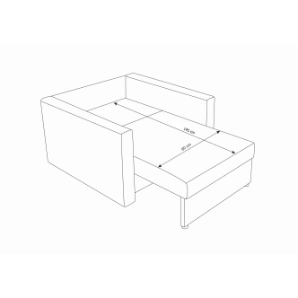 Multifunkční pohovka AZUL HEVEN 80, tmavě šedá/světle šedá