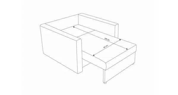 Multifunkční pohovka AZUL HEVEN 80, tmavě šedá/světle šedá