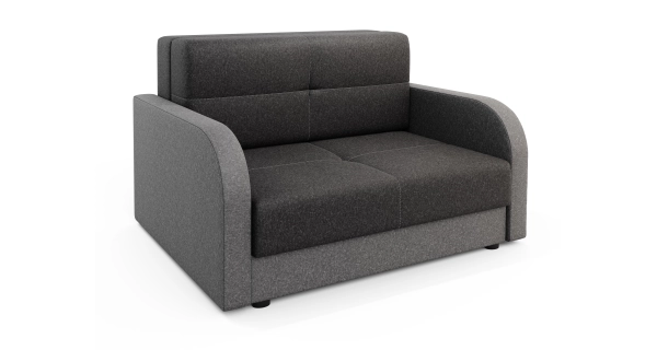 Multifunkční pohovka AZUL TWICE 120, černá/tmavě šedá