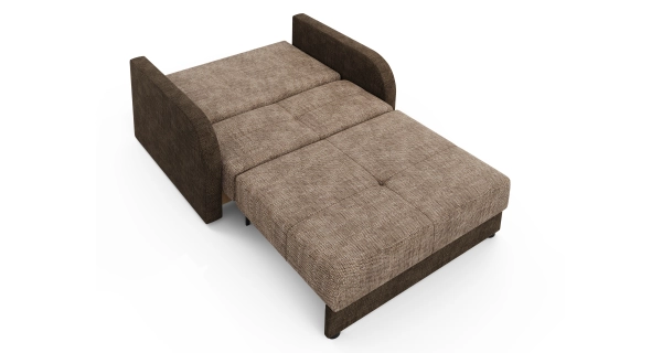 Multifunkční pohovka AZUL TWICE 120, hnědá/tmavě hnědá