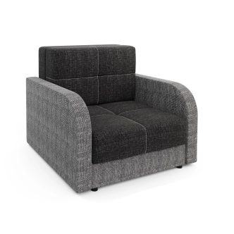 Multifunkční pohovka AZUL TWICE 80, černá/šedá