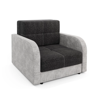 Multifunkční pohovka AZUL TWICE 80, černá/světle šedá