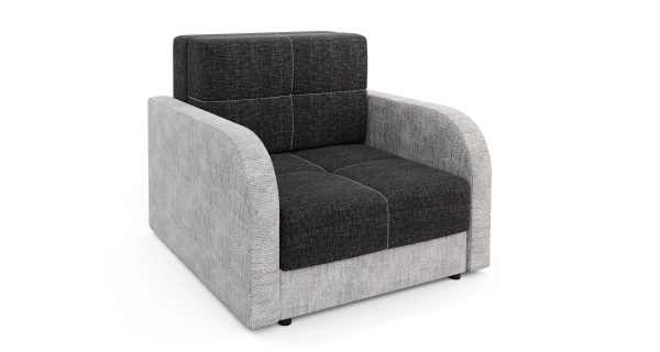 Multifunkční pohovka AZUL TWICE 80, černá/světle šedá