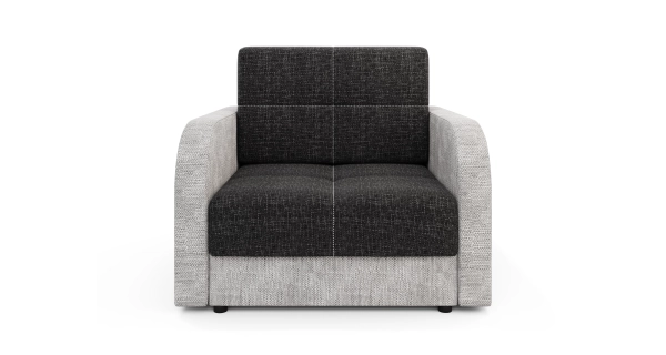 Multifunkční pohovka AZUL TWICE 80, černá/světle šedá