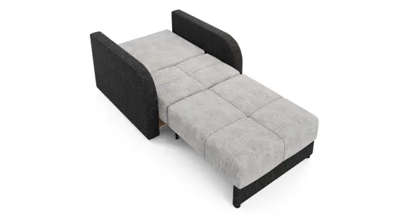 Multifunkční pohovka AZUL TWICE 80, světle šedá/černá