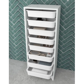 Multifunkční regál EAST, bílý