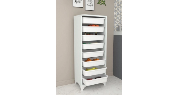 Multifunkční regál EAST, bílý