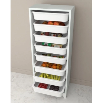 Multifunkční regál EAST, bílý