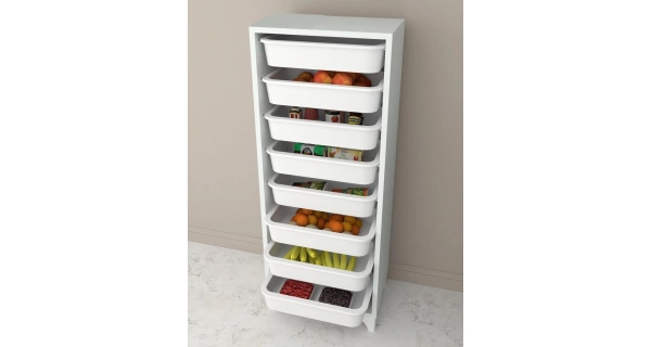 Multifunkční regál EAST, bílý