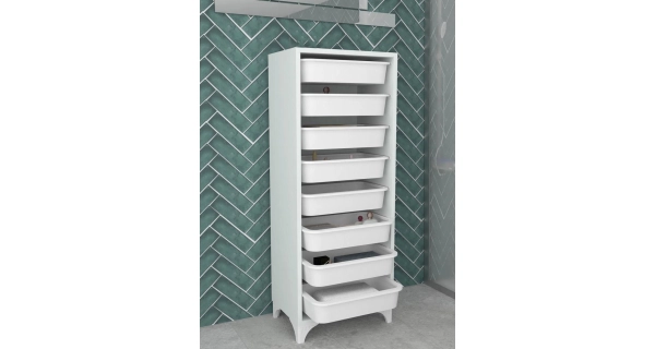 Multifunkční regál EAST, bílý