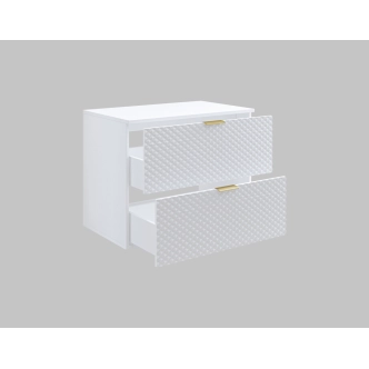 NALLON koupelnová sestava 1 se skříňkou pod umyvadlo 80 cm, bílá/bílé pyramidky