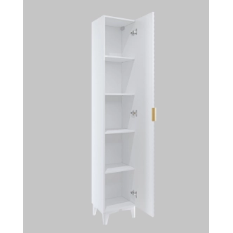 NALLON koupelnová sestava 1 se skříňkou pod umyvadlo 80 cm, na nožkách, bílá/bílé pyramidky