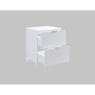 NALLON koupelnová sestava 2 se skříňkou pod umyvadlo 60 cm, na nožkách, bílá/bílé pyramidky