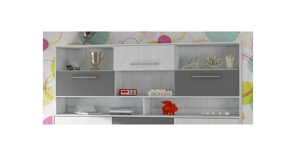 Nástavec k multifunkční posteli CEDUNA, craft bílý/grafit