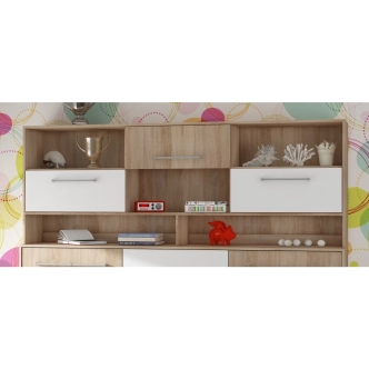 Nástavec k multifunkční posteli CEDUNA, dub sonoma/bílá, 5 let záruka