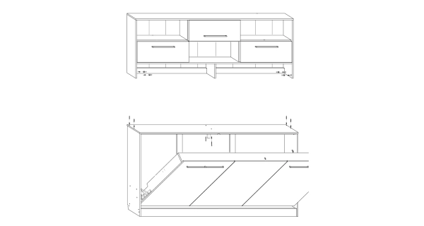 Nástavec k multifunkční posteli CEDUNA, dub sonoma/levandulová, 5 let záruka