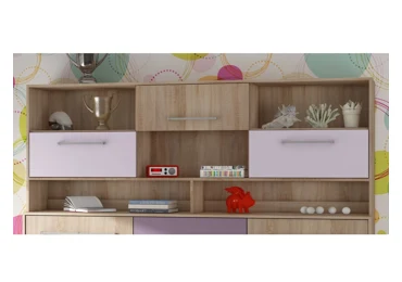 Nástavec k multifunkční posteli CEDUNA, dub sonoma/levandulová