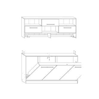 Nástavec k multifunkční posteli CEDUNA, dub sonoma/nebeská, 5 let záruka