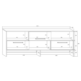Nástavec k multifunkční posteli CEDUNA, dub sonoma/nebeská