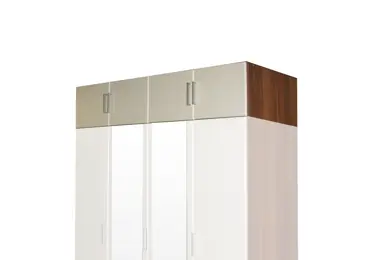 Nástavec ke skříni BUANG 4D, ořech/bílá