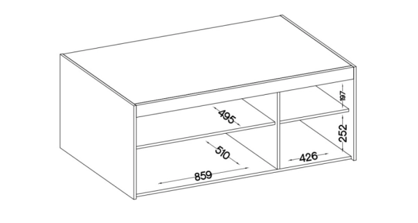 Nástavec na skříň TEKEN 3D, dub lefkas
