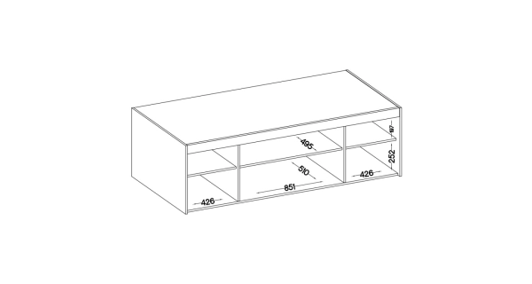 Nástavec na skříň TEKEN 4D, dub sonoma