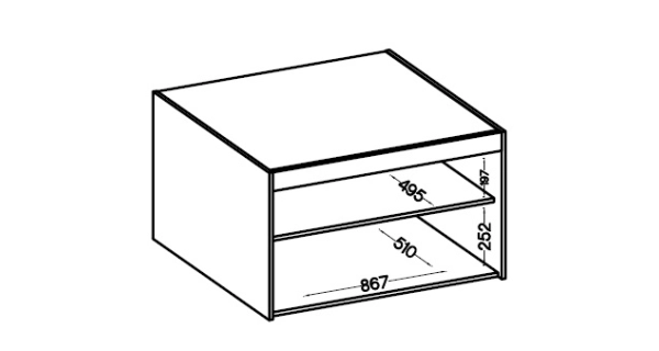 Nástavec na skříň TEKEN, dub sonoma
