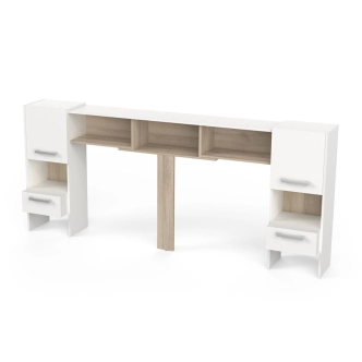 Nástavec nad postel TODY 140/160 cm, bílá/dub kronberg