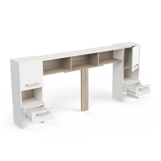 Nástavec nad postel TODY 140/160 cm, bílá/dub kronberg