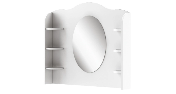 Nástavec se zrcadlem CHAUL, bílý/růžový