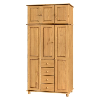 Nástavec skříně CULLEN, masiv borovice/vosk